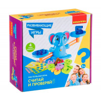 Bondibon Настольная игра Считай и проверяй со слонятами Bondibon Настольная игра Считай и проверяй со слонятами