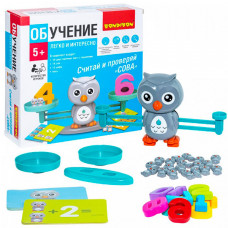 Bondibon Настольная обучающая игра Считай и проверяй Сова Bondibon Настольная обучающая игра Считай и проверяй Сова
