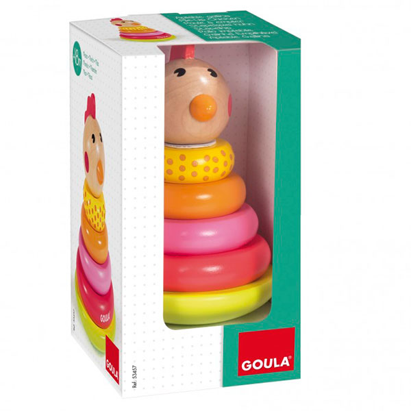 Деревянная игрушка Goula Пирамидка Курочка Деревянная игрушка Goula Пирамидка Курочка